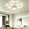 Luminária de teto em formato de flor para sala de estar, luz principal LED moderna minimalista para hall, iluminação de decoração para toda a casa
