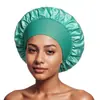 Touca de Cetim de Alta Elasticidade de Aba Larga Transfronteiriça da Amazon Chapéu para Cuidados com o Cabelo de Salão de Beleza Feminino Chapéu para Pós-parto Quimioterapia