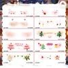 Adesivos Faciais de Maquiagem de Natal Fofos Transfronteiriços, Adesivos de Tatuagem Coloridos, Adesivos de Presente de Natal Atmosféricos, Aparência Sofisticada e de Alta Qualidade