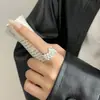Nuevo Estilo Moda Femenina Personalidad Ins Retro Vintage Diseño de Nicho Versión Coreana Celebridad de Internet Anillo Abierto para Dedo Índice