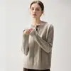 Nuevo Suéter de Cachemira Otoño/Invierno 2026 para Mujer Cuello Redondo Tejido de Punto Trenzado Botones Holgado Versátil Favorecedor Ropa de Punto