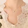 Nova joia francesa fina cadeia vertical única diamante clavícula cadeia colar de zircão cross border titânio aço chapeado 18K ouro atacado mulheres