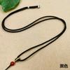Venta al por mayor de cuentas de cúpula roja con nudo de seda dorada, collar DIY, joyería de cuerda, colgante de jade tejido a mano, cadena para suéter, cordón
