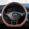 Cubierta de volante de coche de cuero para las cuatro estaciones, funda para manillar adecuada para miles de modelos, repujada, comercio exterior, distribución transfronteriza