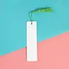 Marcadores de página criativos para presentes, marcadores de página práticos de metal e alumínio DIY, materiais em branco, borlas coloridas, adequados para estudantes usarem enquanto leem