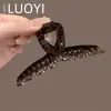 Novo Presilha de Garra de Alta Qualidade 2025 para Mulheres, Presilha Grande de Tubarão para a Parte de Trás da Cabeça, Elegante Presilha de Cabelo com Strass, Grampo de Cabelo, Acessório de Cabelo