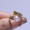 Accesorios DIY Anillo de perlas de plata de ley S925 soporte vacío anillo de atmósfera exquisita soporte para anillo semiacabado 8-12 mm mujeres