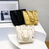 Bolsa de lona casual de gran capacidad, bolso tote, 2024, nueva bolsa, bolso de mujer, bolso de mano de invierno para ir al trabajo, bolso de hombro para mujer