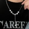 Collar con Colgante de Gota de Agua de Doble Capa para Mujer, Estilo Coreano, Moderno, Versátil, Elegante, Cadena para Clavícula, Cadena para el Cuello de Instagram