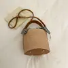 Bolsa Saco Nicho Estilo Coreano Feminina Moda Primavera 2026 Bolsa de Mão Transversal Bolsa Tecida Alta Aparência Casual Bolsa Feminina