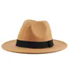 Outono e Inverno Chapéu de Lã do Casal Unissex Feltro Feltro Jazz Chapéu Preto Top Hat Gentleman Hat