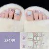 Adesivos para Unha do Pé Padrão Estéreo Zf Diamante de Imitação 3D Manicure Patch Impermeável Longa Duração Clareador Patch Completo para Unha do Pé Produto Acabado