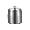 Cinzeiro de metal de aço inoxidável à prova de vento personalizado de alta qualidade, espesso, para casa, com tampa, tampa doméstica, logo extra grande