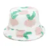 Gorro de Lana de Cordero para Invierno para Mujer, Nuevo Estilo Coreano de Otoño e Invierno, Gorro Cálido Lindo de Moda con Estampado de Zanahoria, Gorro de Pescador 2026