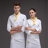Roupas de trabalho de chef Roupas masculinas de outono e inverno Catering Hotel Roupas de cozinha Assadeiras Confeitaria Roupas de chef brancas puras