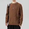 Venta Caliente Transfronteriza Suministro Directo de Fábrica Otoño e Invierno Nuevo Suéter Casual de Cuello Redondo Tejido Holgado Blanco Arroz de Mao