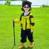 Chaqueta cortavientos para niño para primavera, otoño e invierno 2026, nuevo abrigo grueso, a prueba de viento, fresco y elegante, atuendo de otoño para niños
