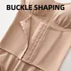 Con Almohadillas en el PechoBody moldeador tipo camisola transfronterizo con soporte para el pecho, control de abdomen, levantamiento de glúteos, doble cierre, diseño de entrepierna triangular