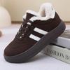 Novos Tênis de Treino Plataforma de Pelúcia Alemães para Mulheres Tênis de Solado Grosso Versáteis Sapatos de Algodão para Mulheres Tênis Esportivos Casuais Retrô Sapatos Quentes para Mulheres