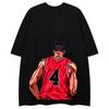 Camiseta de Manga Corta para Hombre Casual Holgada de Cuello Redondo Estilo Ins Verano Media Manga Media Manga Animación Japonesa Transfronteriza Slam Dunk Master
