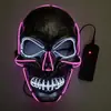 Máscara Luminosa Amazon Fria Transfronteiriça 20.22 milhões Festa de Halloween Máscara de Crânio LED Máscara de Terror