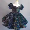 Aliexpress Vestido de Princesa para Niñas Modelo Brillante Pasarela Cumpleaños Vestido de Noche Dama de Honor Traje de Actuación