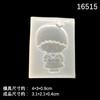 Espejo Mini Géminis Oso de Dibujos Animados Lindo Pegamento de Cristal Goteando Molde de Silicona Accesorios para Joyería Hecha a Mano Bolsa de Materiales