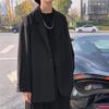 Jaqueta masculina estilo Hong Kong, jaqueta de marca da moda, estilo coreano, solta, elegante, cor sólida, top all-match