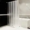 Cortina de Ducha Magnética Impermeable Transparente de PEVA Engrosado Antimoho para Baño Separación Seco-Húmedo Sin Taladro