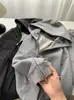 Sudadera con capucha y cremallera de forro polar pesado estilo casual americano, nueva colección de otoño, color liso, top tipo cárdigan holgado para mujer