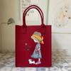 Nova Bolsa de Feltro Lembrança Vertical Boneco de Desenho Animado Bolsa para Livros de Estudante Presente Armazenamento Brinquedo
