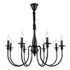 Candelabro de restaurante retro americano, lámpara de sala de estar tipo vela toscana, candelabro de madera estilo campo francés para dormitorio, hierro