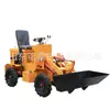 Mini Carregadeira Diesel com Tração nas Quatro Rodas, Máquina Elétrica para Limpeza de Esterco e Recolhimento de Grama Agrícola, Mini Trator de Esteira para Canteiros de Obras Agrícolas