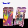 Bolsa autoadhesiva de papelería de 8*18 bolsa de embalaje para letrero de estacionamiento 5 bolígrafos bolsa de plástico pasta armadura película perla blanca bolsa autoadhesiva
