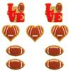 Rugby Pegatina de Tela Bordada Bolsa Parche Decorativo Pegatina Corazón de Grano Toalla Bordada Parche Bordado de Rugby