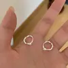 Anillo Mobius de Plata de Ley S925 con un Solo Diamante, Ear Cuff para Mujer, Versátil, Estilo Fresco, Personalidad Geométrica, Joyería para Oreja de Circonita