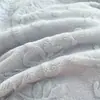 Juego de cama estilo princesa de encaje para otoño e invierno, con un juego de cama de cuatro piezas con una funda de edredón de felpa de doble cara y una sábana bajera de forro polar de coral