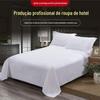 Lençóis de Cama de Peça Única, Lençóis com Elástico, Cetim Branco, Fornecimento do Fabricante de Roupa de Cama para Hotéis B&B