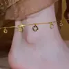 Tobillera Dorada con Cara Sonriente de Diseño de Nicho de Moda Veraniega Estilo Nuevo Color Cobre Personalizada Joyería Minimalista de Gama Alta