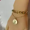 Joyería Europea y Americana de Nicho de Alta Gama, Collares de Retrato Multicapa, Cadenas Metálicas de Clavícula en Capas para Mujer, Accesorios de Moda