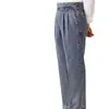 Calça Jeans Casual Reto Calça Social de Negócios Gentleman Nápoles Retro Cintura Alta Solta Longa Calça de Terno com Caimento