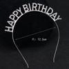Corea del Sur ins diadema feliz cumpleaños celebridad de internet diadema de letras con diamantes brillantes tocado de diosa accesorios para fotos de celebridades de internet para adultos