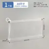 Bolsa de Arquivo com Zíper A4 Criativa Grande Capacidade Especial para Provas de Estudante Bolsa de Material Escolar Plástico Fosco Bolsa para Documentos