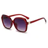 Elegantes gafas de sol de montura grande adelgazantes para rostros europeos y americanos cuadrados y redondos, protección solar, estilo callejero, gafas de sol curvas de alta gama 2631