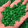 Tielongsheng Lotus contas soltas cheias de verde seco verde jade contas de jade de lótus acessórios DIY contas soltas verdes material de contas