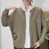 Suéter Tricotado Dalang 2025 Outono e Inverno Casaco de Lã Feminino Algodão Puro Gola Redonda Tricotado Camisa de Manga Comprida Casaco Roupas Femininas