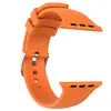 Adecuado para Apple Watch Ultra 9876543210 Generación, Correa de Silicona para Reloj de Color Sólido Estilo Hebilla de Hierro de Doble Anillo