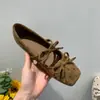 Aumento interno de altura de 3 cm, zapatos Mary Jane poco profundos de puntera cuadrada estilo hada con lunares suaves estilo francés para mujer