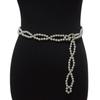 Cross-border Metal Cintura Corrente Europeia e Americana Simple Beaded Tassel Pingente Decoração Cinto Dança do Ventre Corrente com Saia
