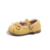Zapatos de vestir simples dulces estilo Mori para niña, nuevos de verano 2025, zapatos de rendimiento con lazo para niñas, zapatos pequeños de cuero con cordones para niños